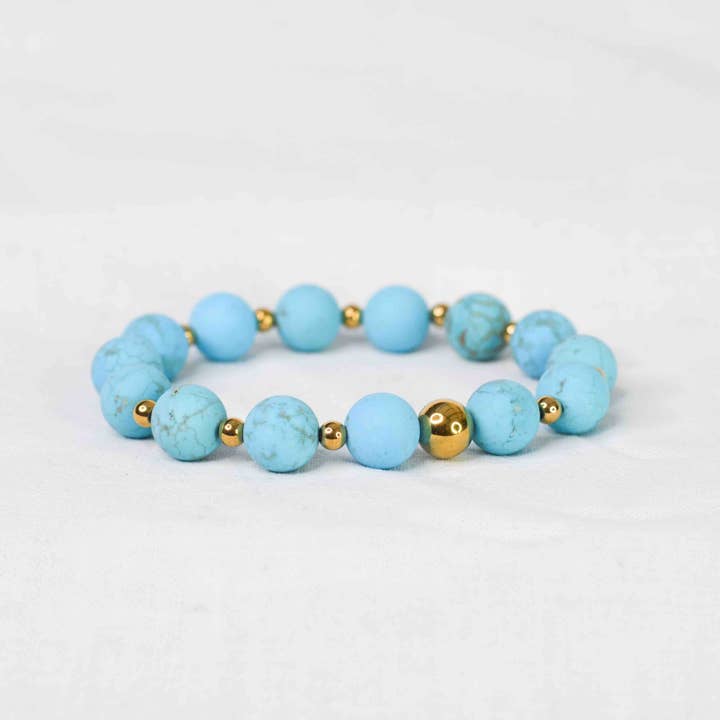 Lori Armband Matt Turkos 10mm #2 för wholesale av BODHI OM ART