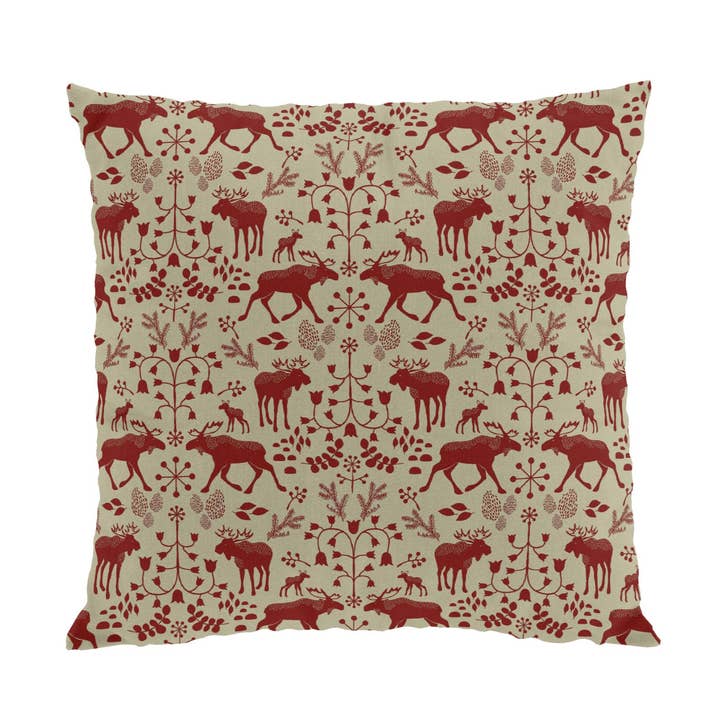 Le Roi de la Forêt (Culla) Housse de Coussin Rouge pour la vente par Arvidssons Textil