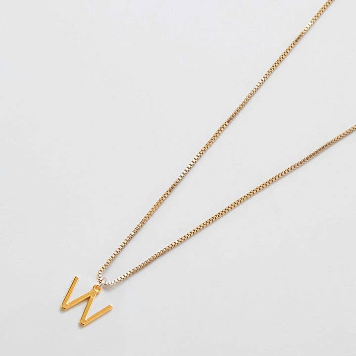 Admiral Row Jewelry - Wholesale Pendant/Charm Necklace - 14k Gold Filled Dainty Initial Charm Necklace - Gift Jewelry23