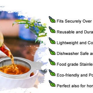 Hestia Foods - Wholesale Tea Strainer/Infuser - Stainless Steel Loose Tea Infuser, Large Capacity Fine Mesh5