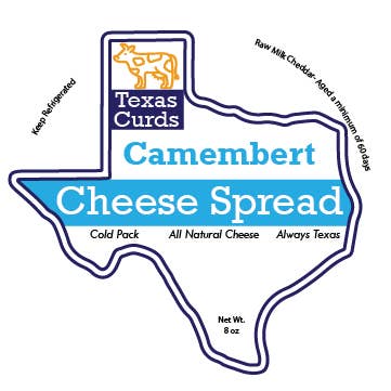 Fromage à tartiner au camembert pour la vente par Texas Curds