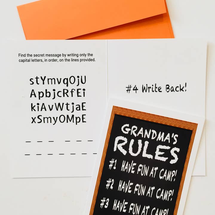 Carte de voeux Grandma's Rules Camp pour la vente par Sunny Marshmallow