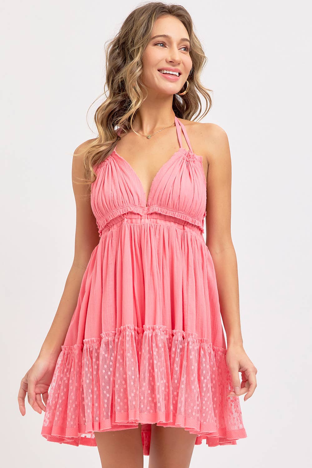 Sweet Lovely by Jen - Vente Robe – femme - Robe courte fluide dos nu à col licou35