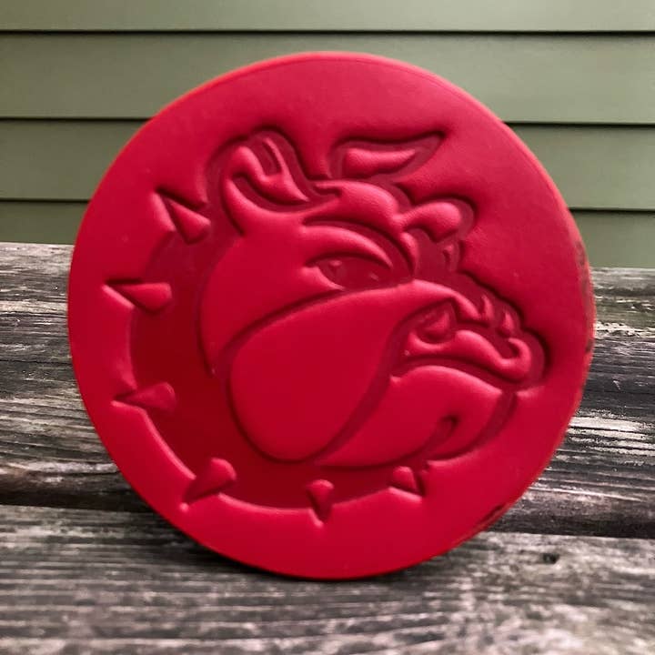 Leather Coaster - Bulldog for wholesale by Jimmyrockit