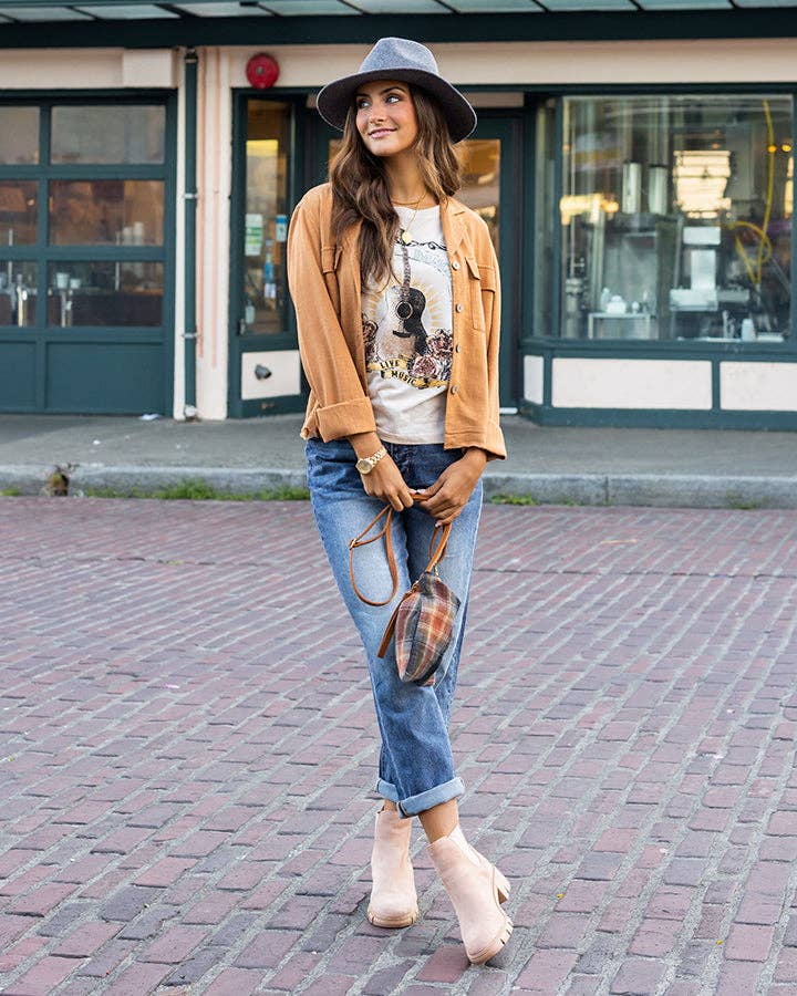 Linen Safari Jacket in Chai for wholesale on Faire2