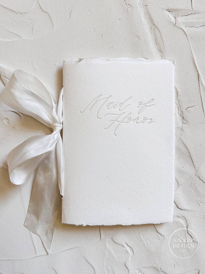 Maid of Honor TOAST/SPEECH Book - Letterpressed for wholesale by Knapp Design Co.