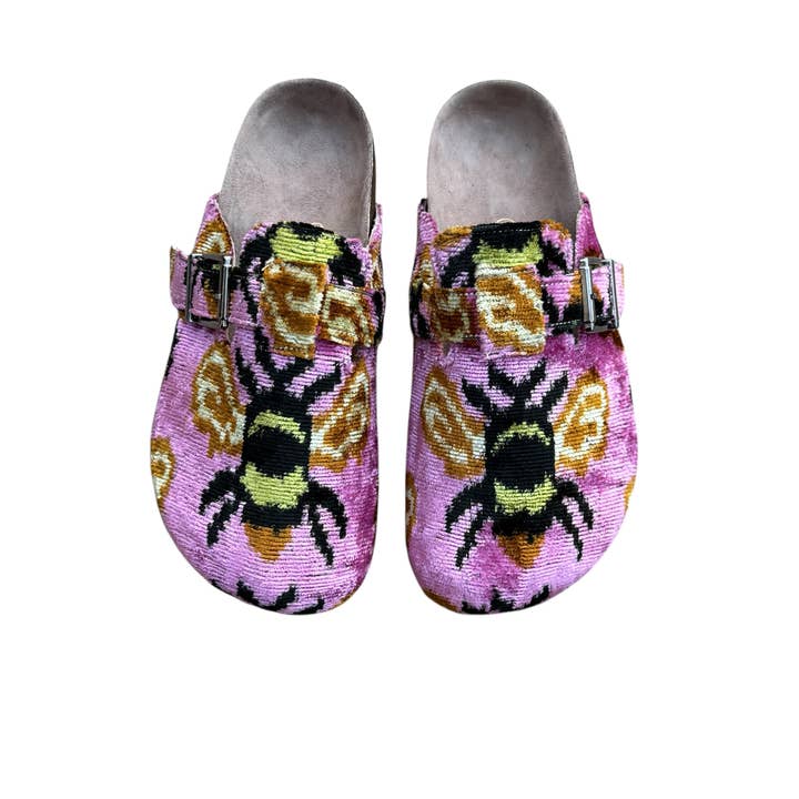 AYCA DESIGN - Wholesale Sandals - Women's - Silk Velvet Ikat Buckled Sandal