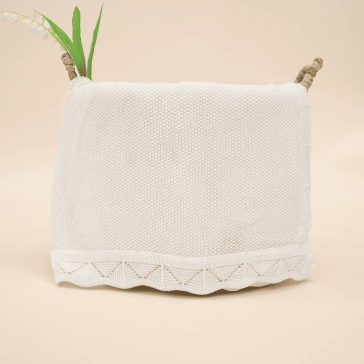 SwaddleAn - Wholesale Milestone Blanket - Kids & Baby - Heirloom Lacing Baby Blanket - 100% Cotton5