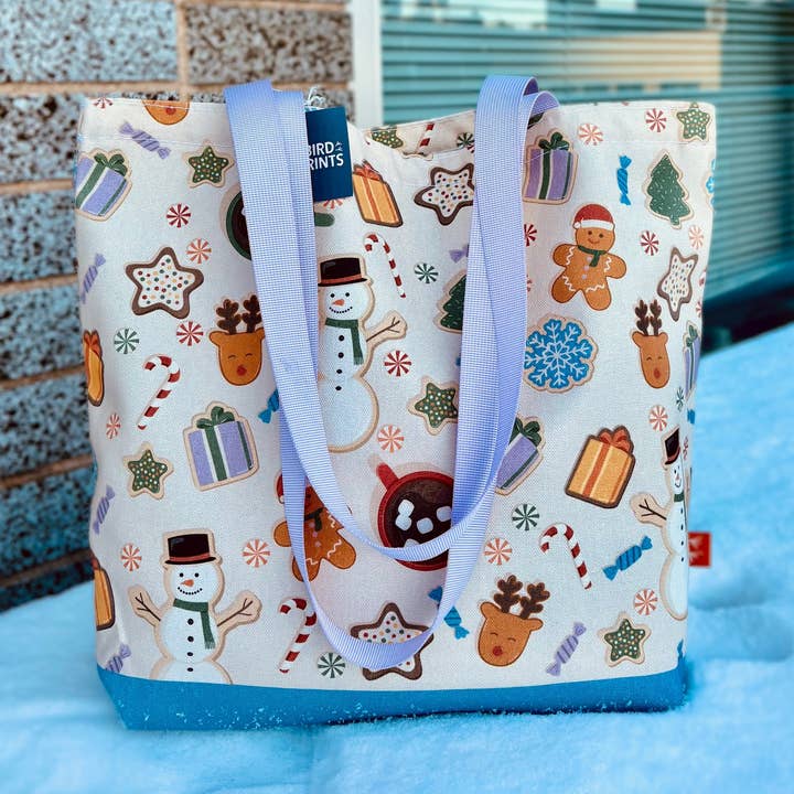 Holiday Cookies Colorful Fun Christmas Reusable Book Tote for wholesale by Katiebird Prints