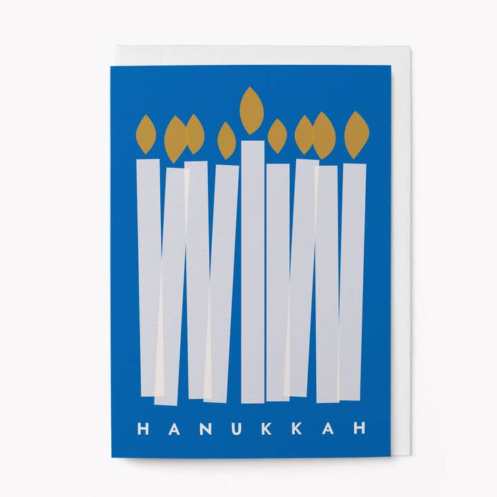 Velas de Janucá - Tarjeta de temporada para venta al por mayor de Graphic Factory