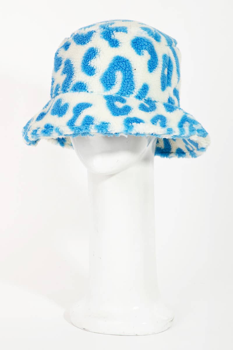 Collections by Fame Accessories - Vendita all'ingrosso Cappello da pescatore - Donna - Cappello da pescatore in sherpa con motivo leopardato3