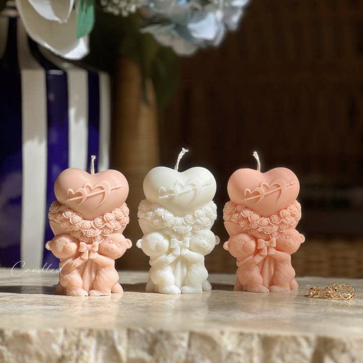 CandlesCo Australia - Wholesale Novelty Candle - Rose Teddy Soy Wax Candle 2