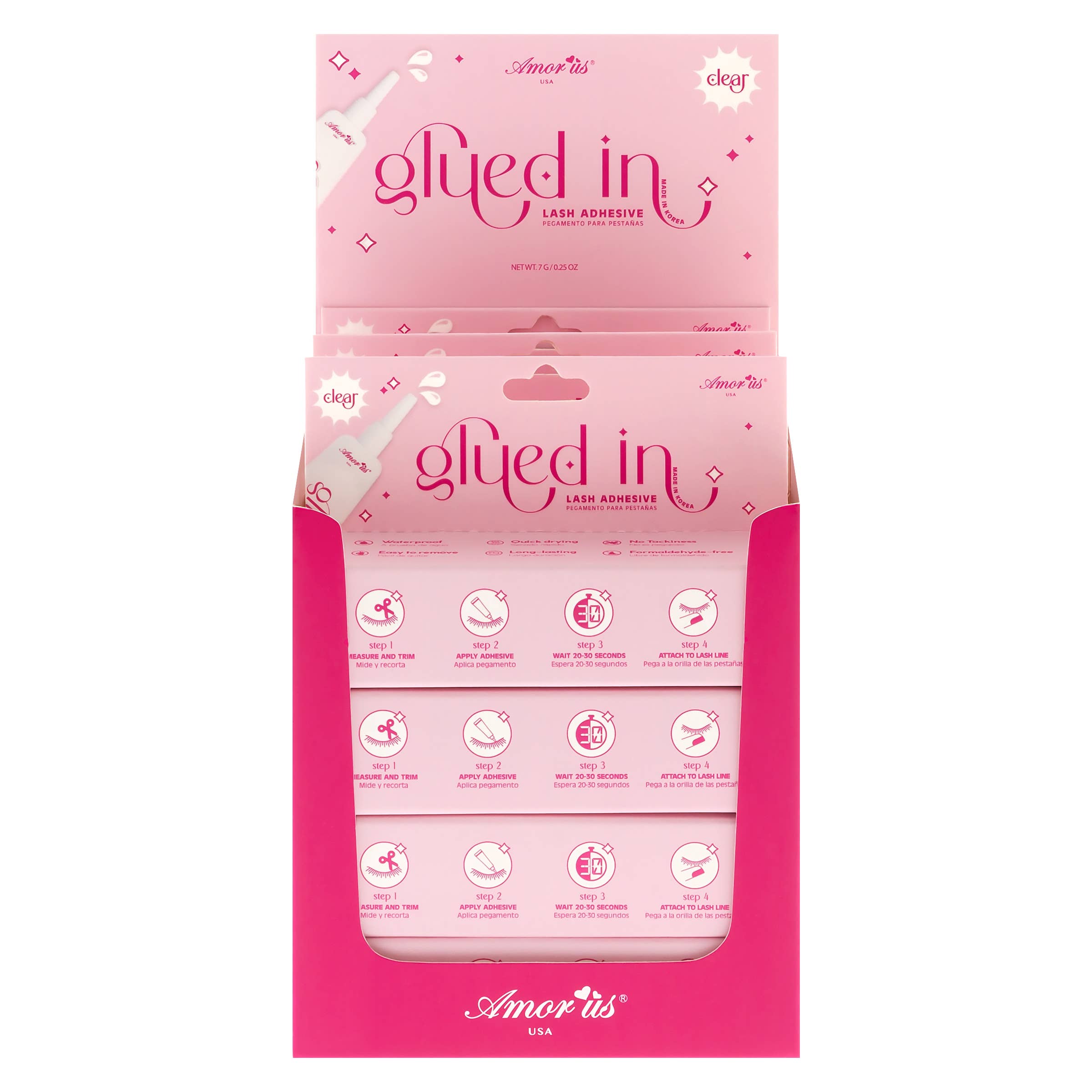 Amorus USA - Wholesale Fake Lash Applicator - GLUED IN LASH ADHESIVE CLEAR2