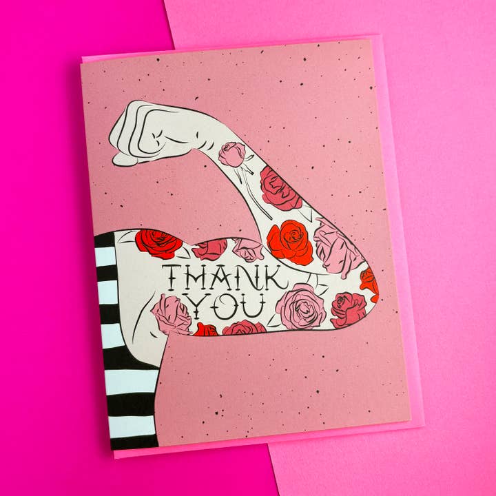 Boss Dotty Paper Co. - Wholesale Thank You Card - Tattoo Thank You Card2