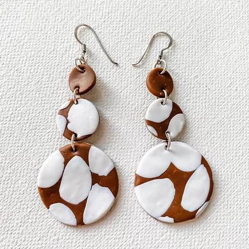 Mini Ellie Earrings - Giraffe Pattern for wholesale by Lee&Lo Handmade Wearables
