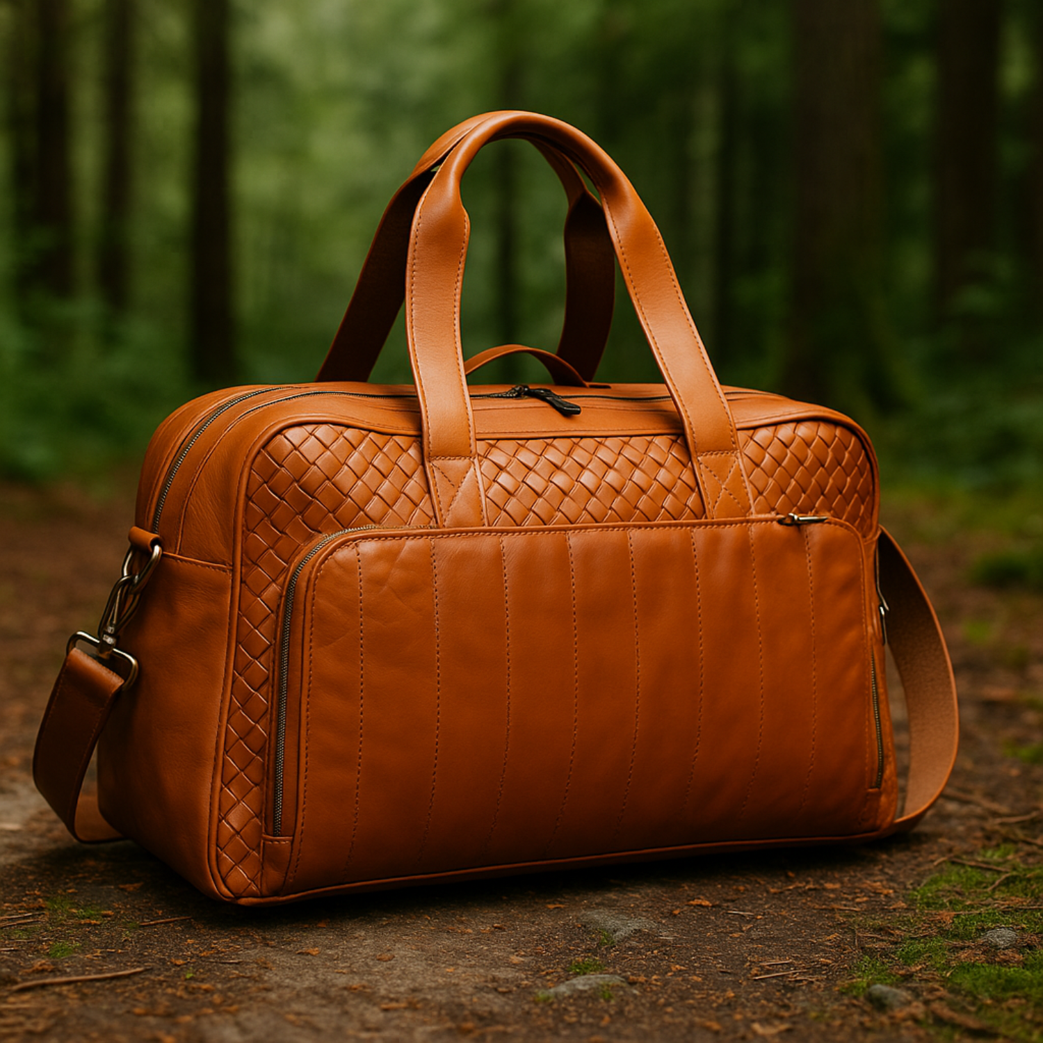 Hides - Wholesale Weekender Bag - Men's - Woven Leather Weekender Duffel Bag16