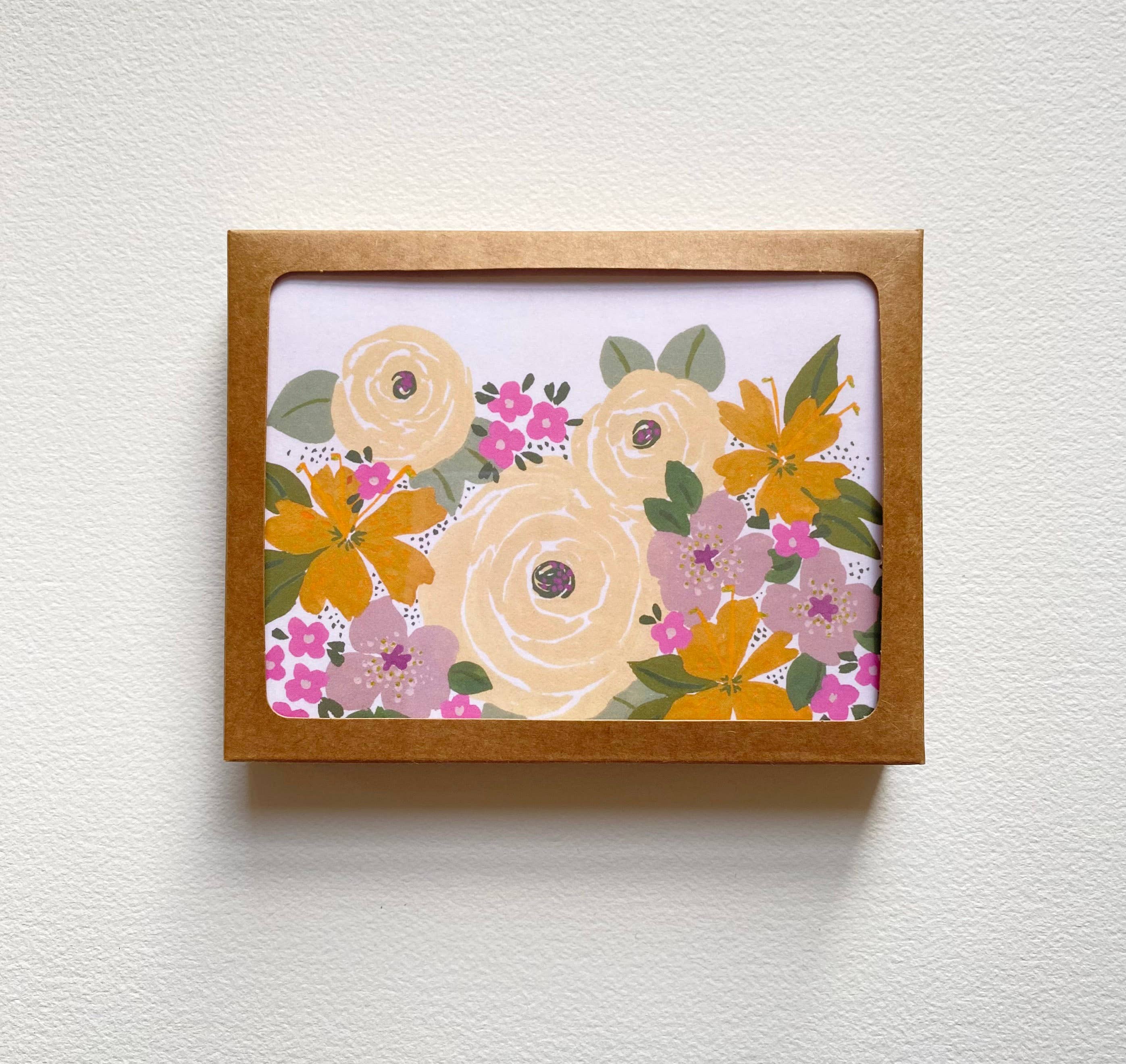 LLUBAV CO. – wholesale Kontorsmateriel/Notecard Set – Grädde rosor Box Set