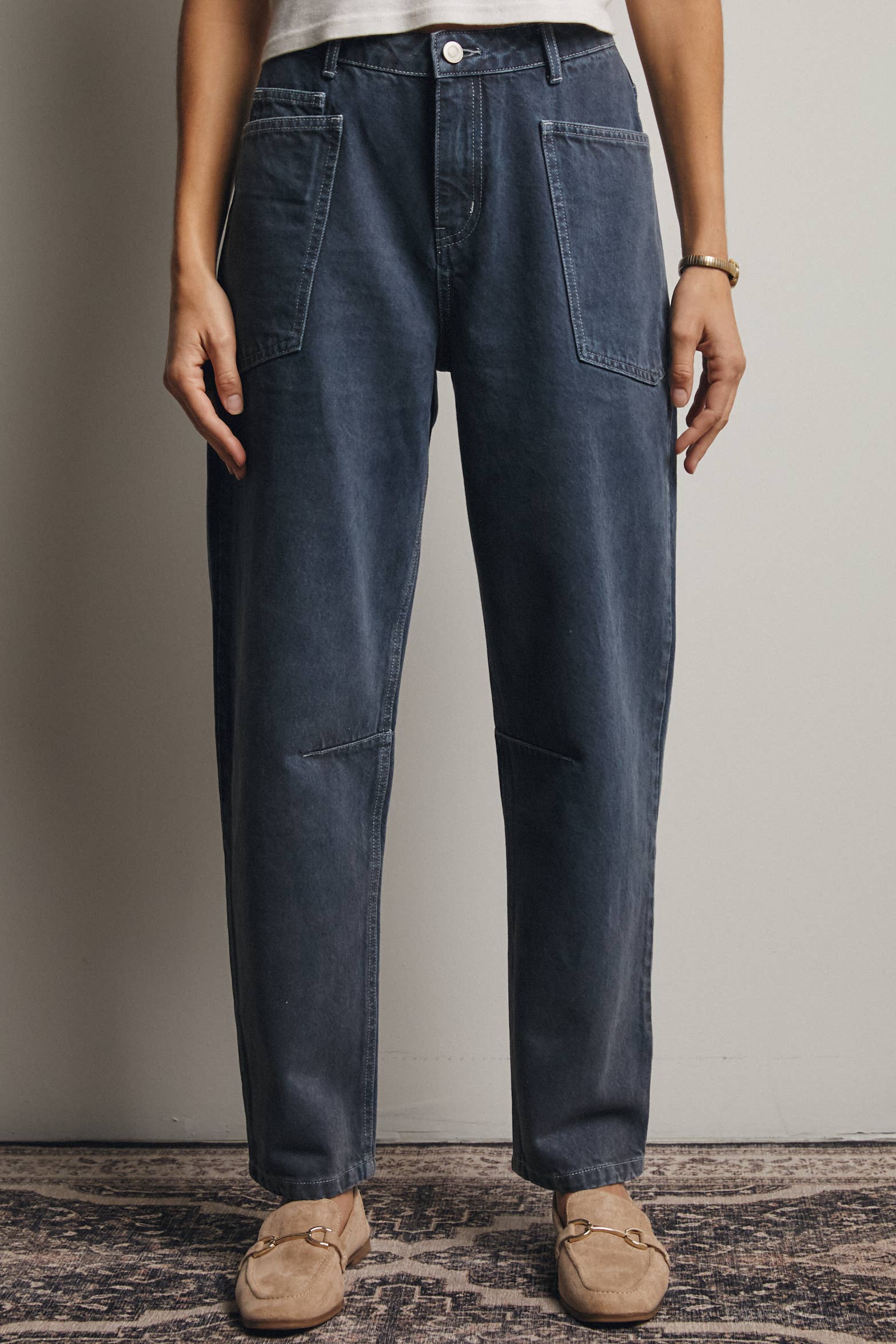 Forte - Wholesale Jeans - Women's - High Rise Barrel Utility Jeans FP0004 11