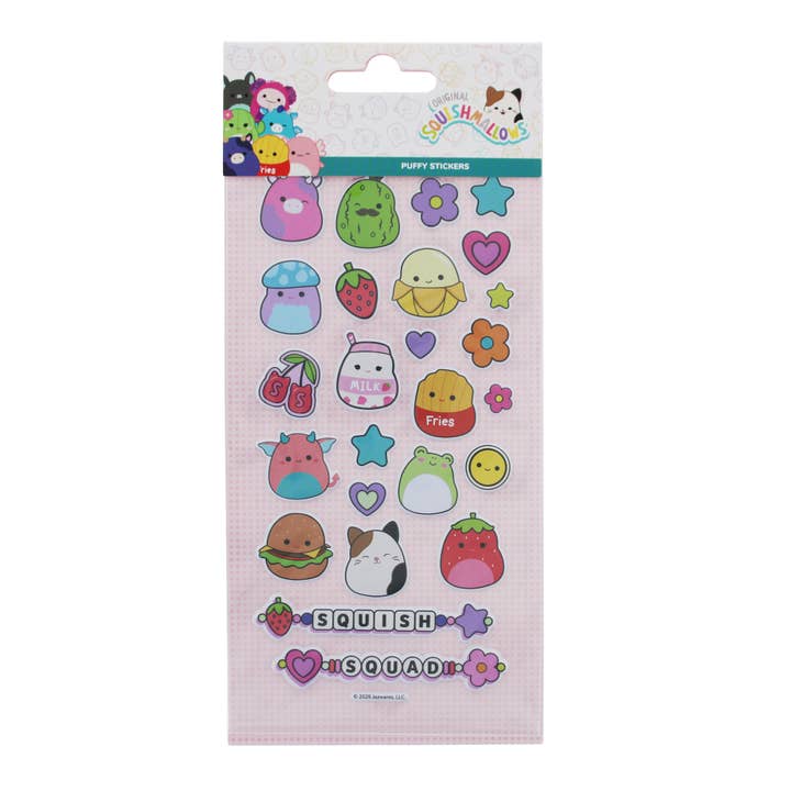 Squishmallows Y2K Puffy Stickers for wholesale by Blueprint Collections