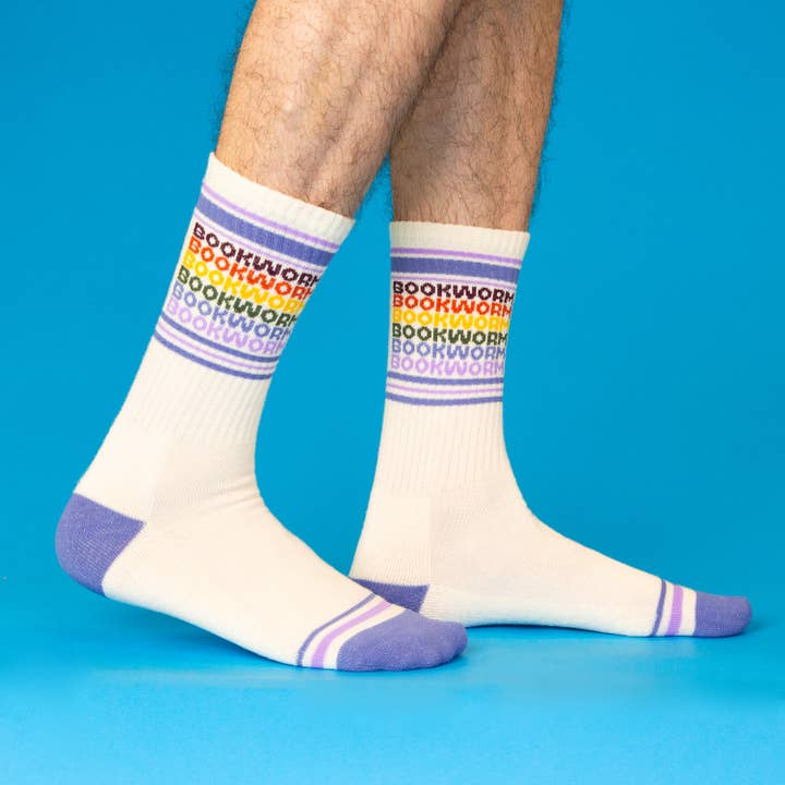 Gumball Poodle – Engroshandel Strømper - Unisex – Bogorm - Vintage Rainbow gentag Gym Crew Socks7