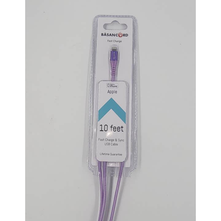 BASAN Cord - Wholesale Charging Cable - 10-Foot BÄ€SAN Cord Fishnet Cell Phone Cords