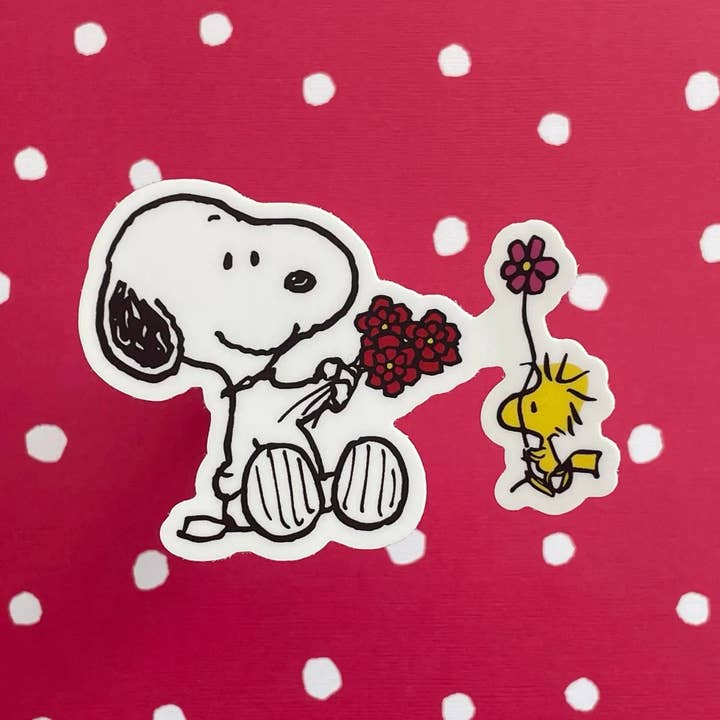 Valentine Snoopy Waterproof Sticker - Beagle Hearts flowers for wholesale by littlevintagetale