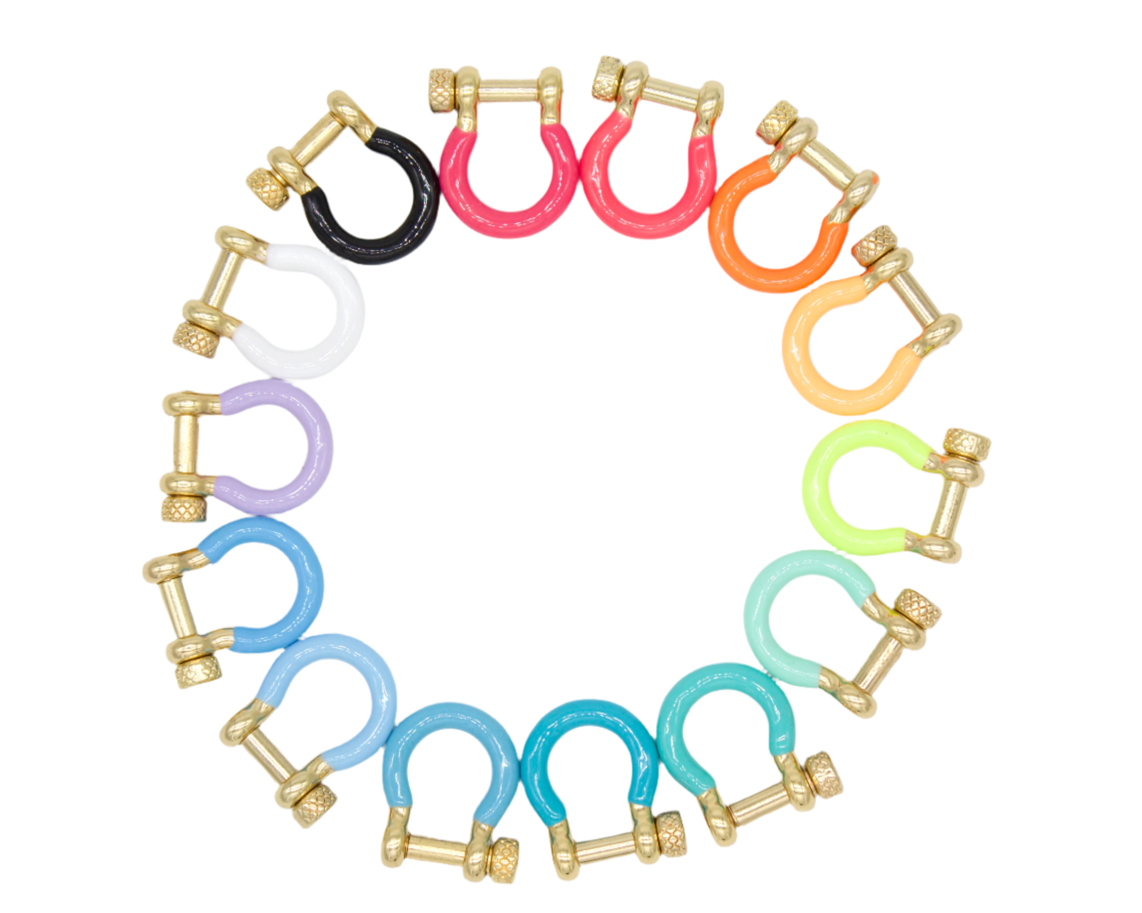 MIA Jewelry – wholesale Clasp – 18K Gold Filled Colored Carabiner Lock, Carabiner Clasp, Screw in Clasp (A63)3