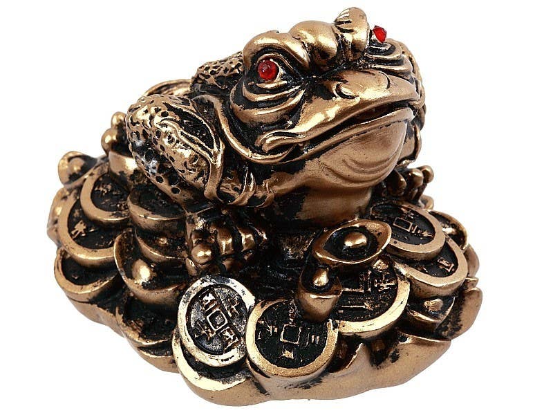 WLM - Wholesale Decorative Figurine - Frog on a Heap of Coins0