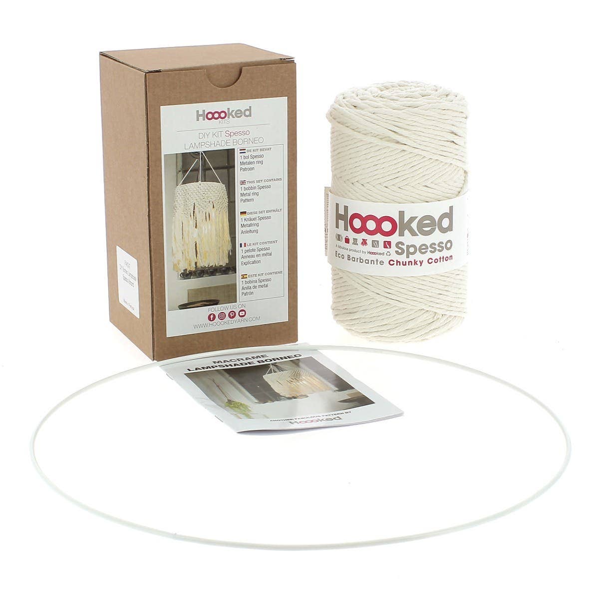 Hoooked Yarns - Wholesale DIY Craft Kit - DIY Macramé Kit Lampshade Borneo2