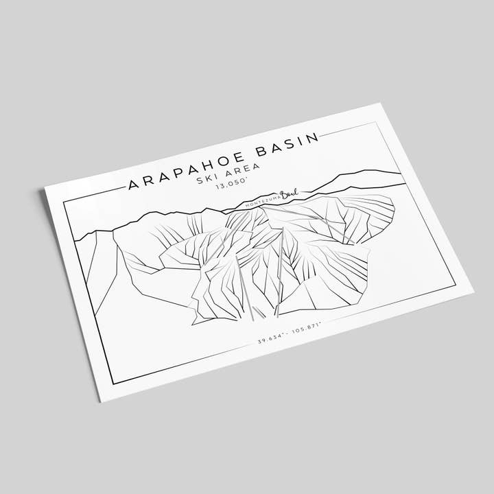 Arapahoe Basin (Abasin) 4x6 Postcard for wholesale by The Elevated Line LLC