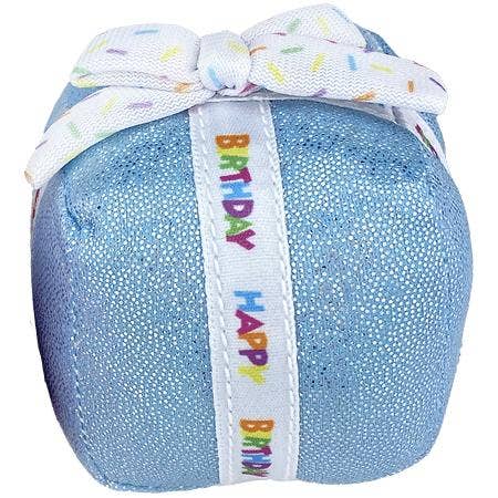 MULTIPET Birthday Present Cat Toy 2.5" Blue for wholesale by King Wholesale Pet Goods