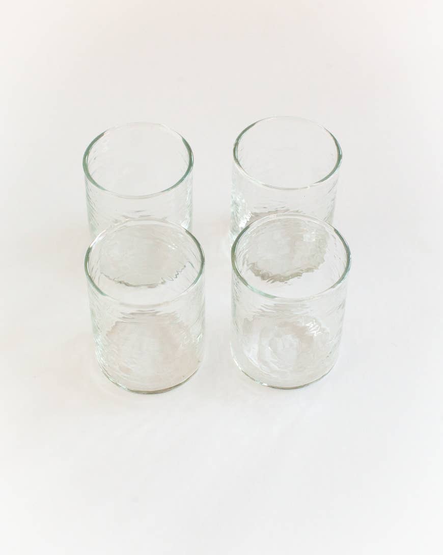 Creative Women - Vente Verre/tasse - Verres soufflés à la main avec finition martelée | Lot de 49