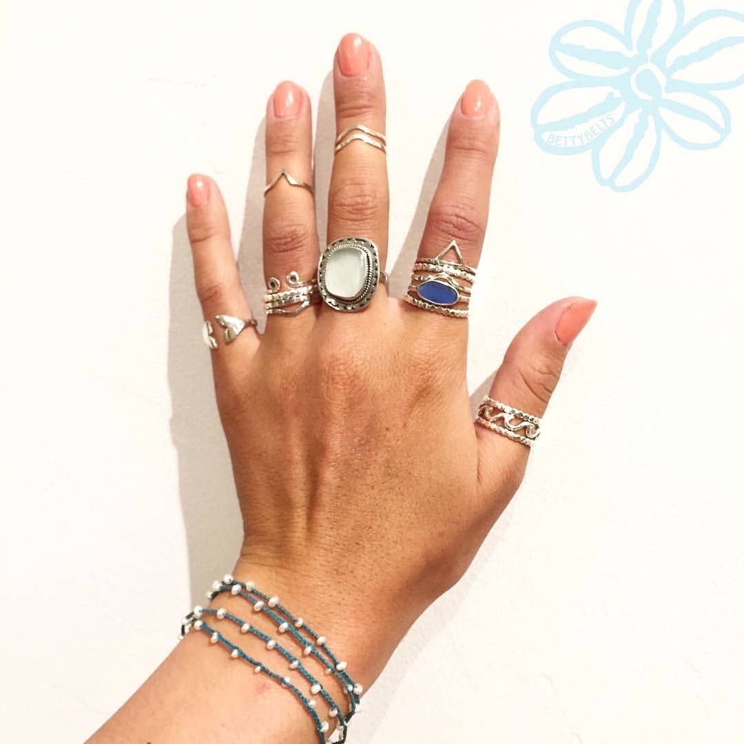 Betty Belts | Ocean Lovers® – Engroshandel Statementring – Cayden ring med ægte havglas2