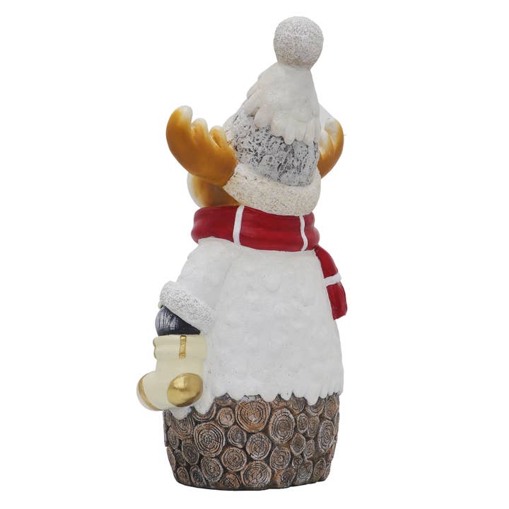 Abble – wholesale Christmas decoration – Abble Pre-Lit Resin Christmas Reindeer Sculture Decor2