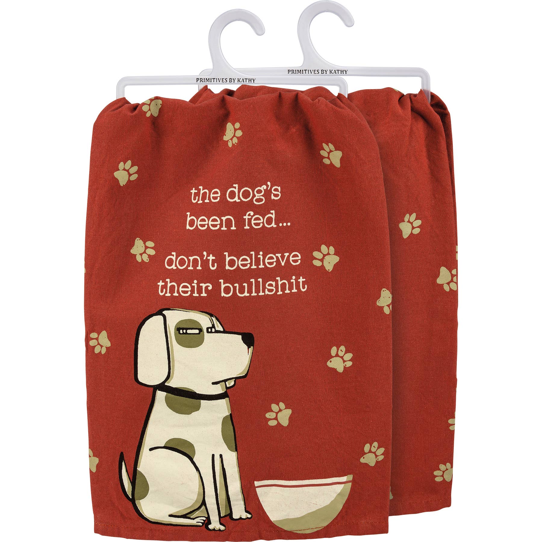 Primitives by Kathy - Wholesale Tea Towel - Dog's Been Fed Kitchen Towel0
