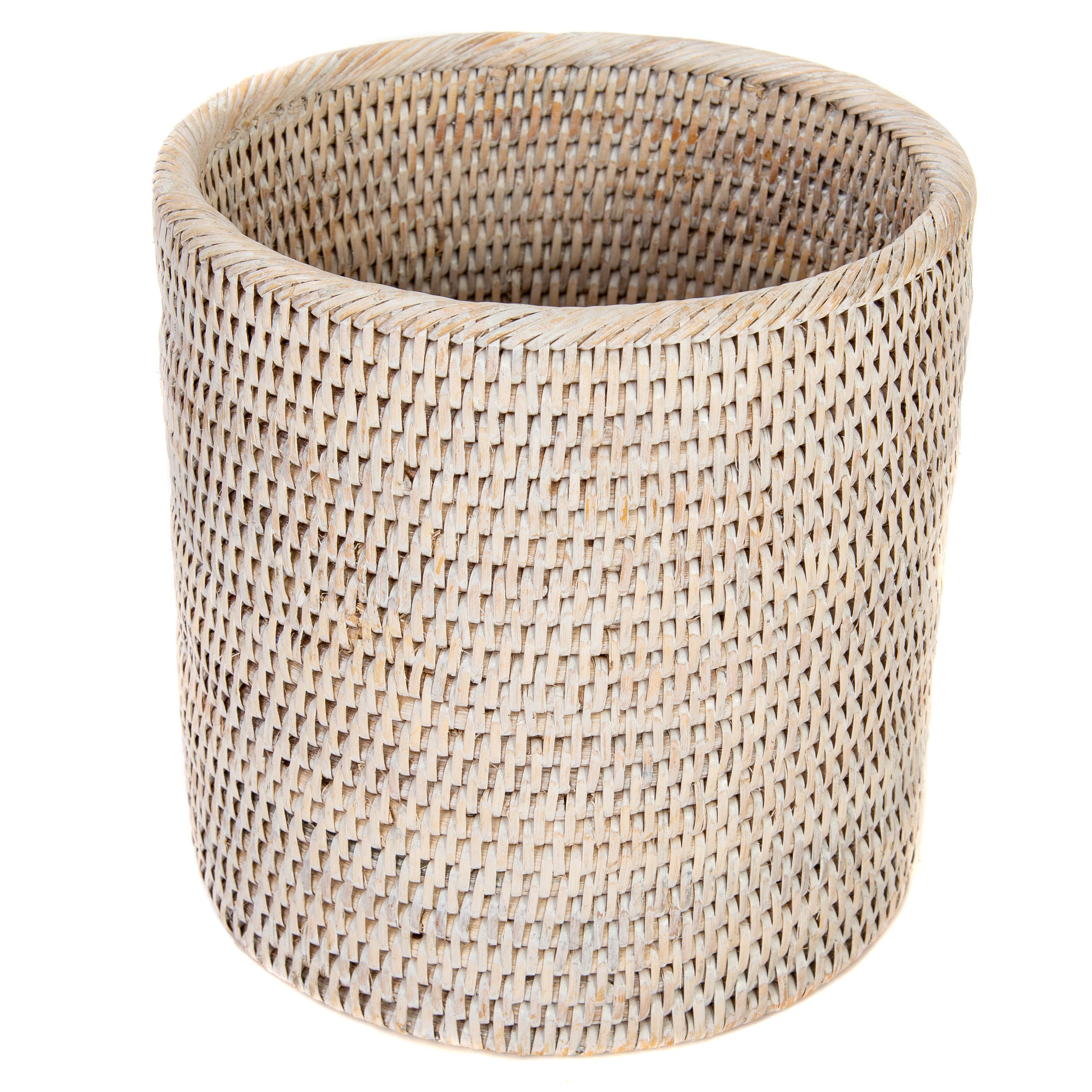 Artifacts Trading Company - Wholesale Trashcan/Trash Bin - Rattan Small Round Waste Basket3