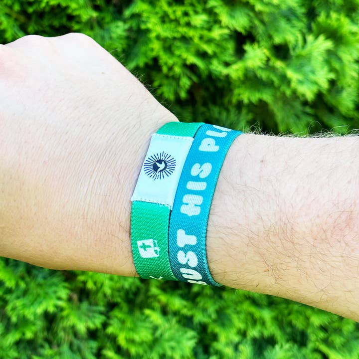 Free Luma - Wholesale Woven/Braided Bracelet - Trust His Plan NFC Bible Verse Bracelet