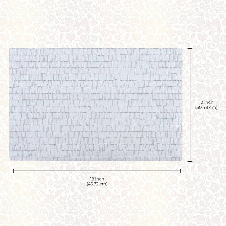 Gray Silver PVC Placemats - Set of 4 and 6 for wholesale on Faire2