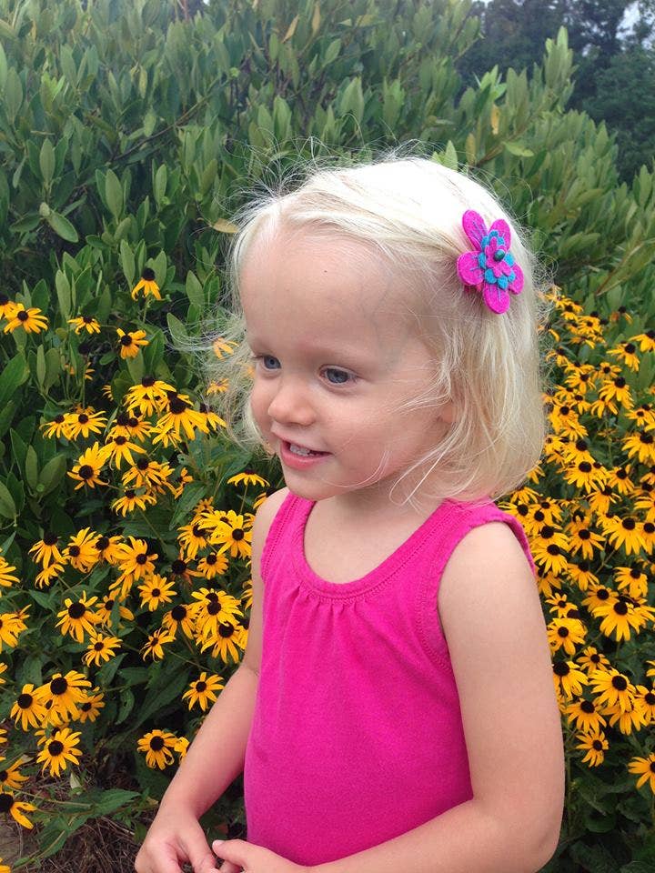 Lily and Momo - Vente Pince à cheveux – enfant - Pinces à cheveux en forme de fleur d'hibiscus, rose1