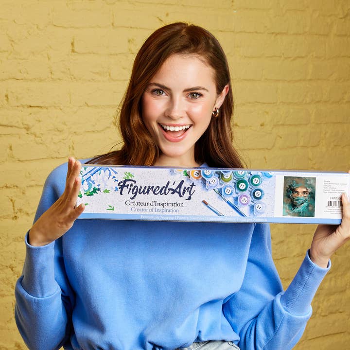 Figured'Art - Vente Kit de bricolage - Peinture par numéros Regard envoûtant1
