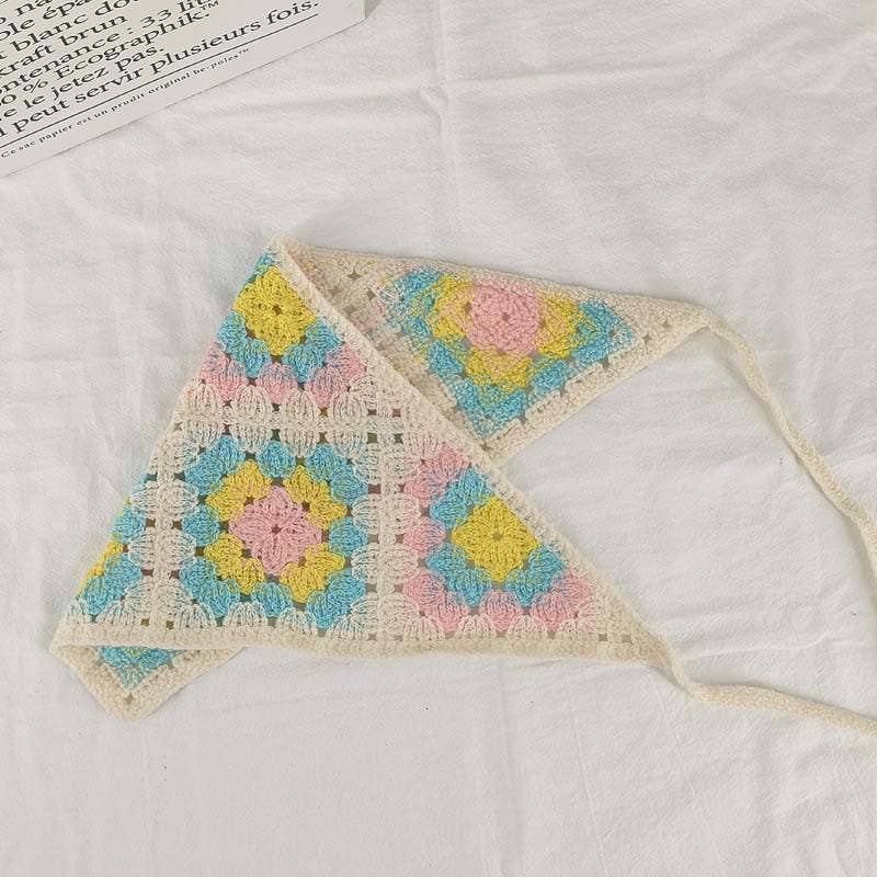 MKS America - Wholesale Bandana - Women's - Cherry Strawberry Floral checkered Crochet Bandana -56colors13