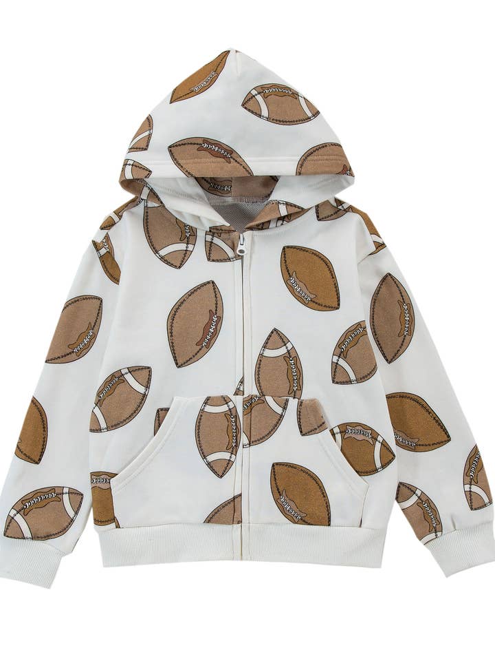 Mid Weight French Terry Zip-up Hoodie, Touchdown for wholesale by calonie