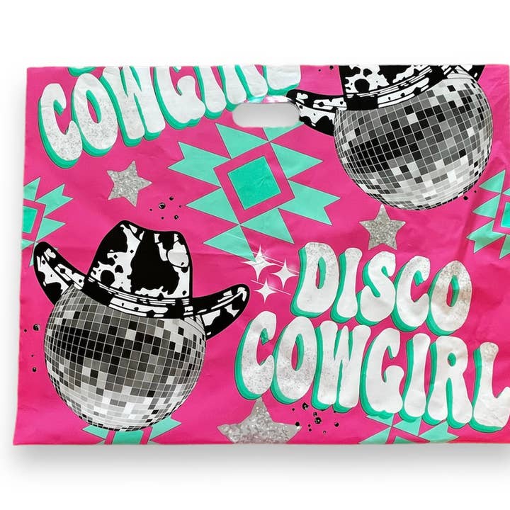 Trendy Chick Mailers - Wholesale Gift Bag - 20x15 Disco Cowgirl Merchandise Bag