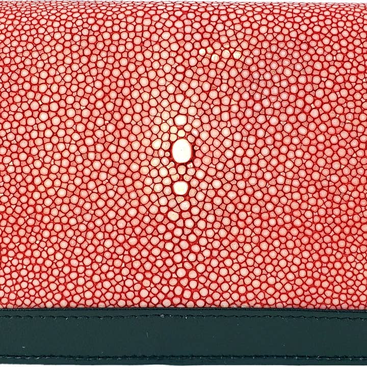 Genuine polished stingray leather crossbody purse/ clutch/ wristlet for wholesale by Atlas Goods By Your Needs Company