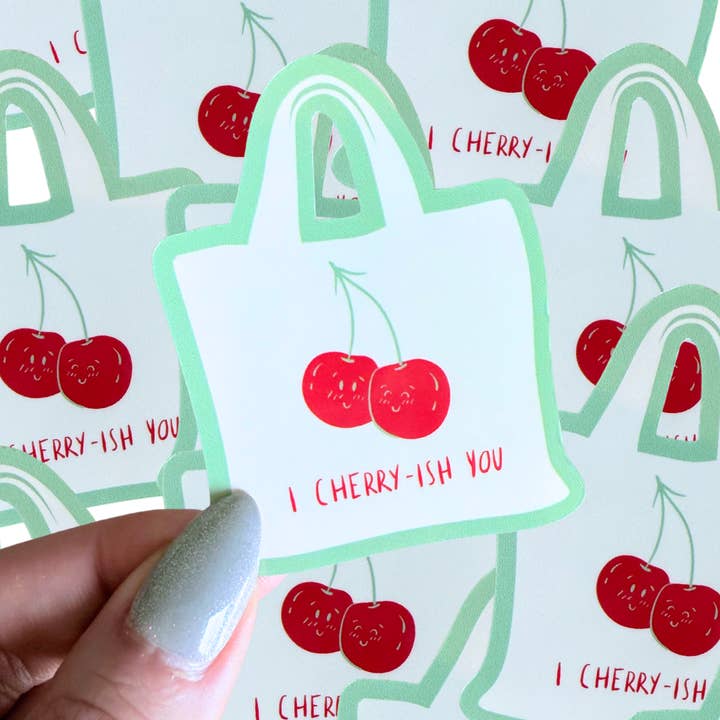 Typo Lettering Co – wholesale Sticker – Cherr-ish you cherry tote bag waterproof sticker|fruits