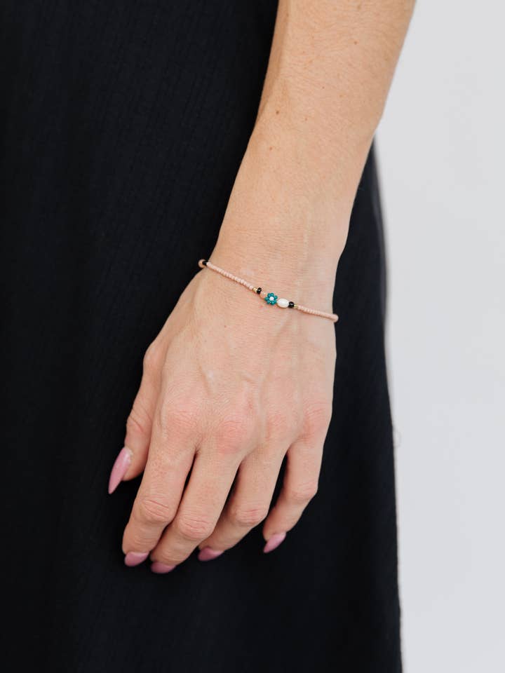 Aliah Beaded Bracelet Rosette for wholesale by Mata Traders