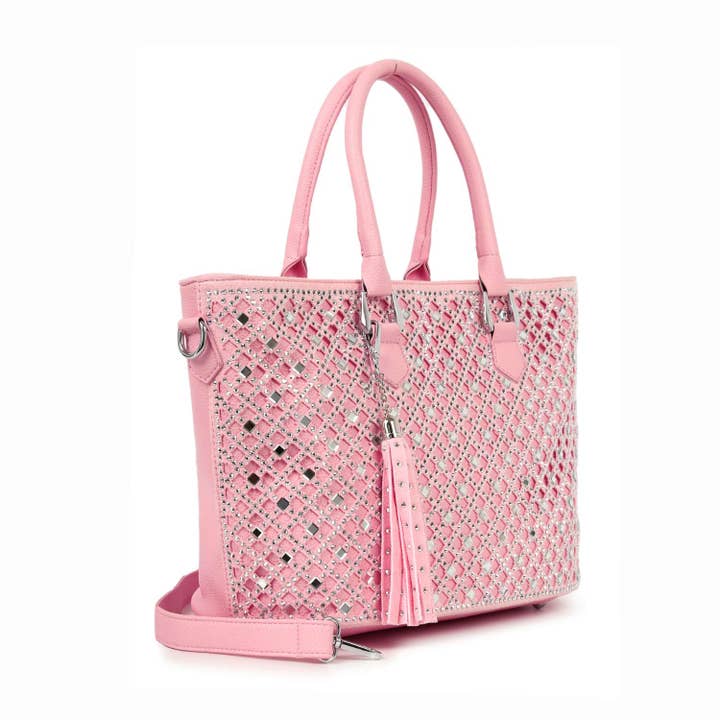 Handbag Express - Wholesale Tote Bag - Women's - Dazzling Rhinestone Shopper Style Tote2