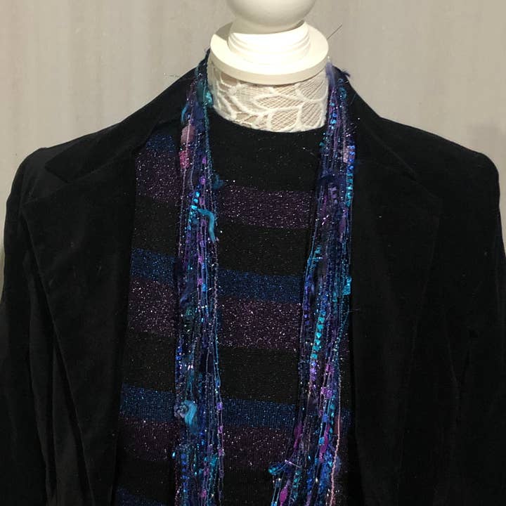 Scarves of Westwood - Wholesale Scarf - Women's - LaPetite Turquoise & Purple Infinity Scarf - Handmade