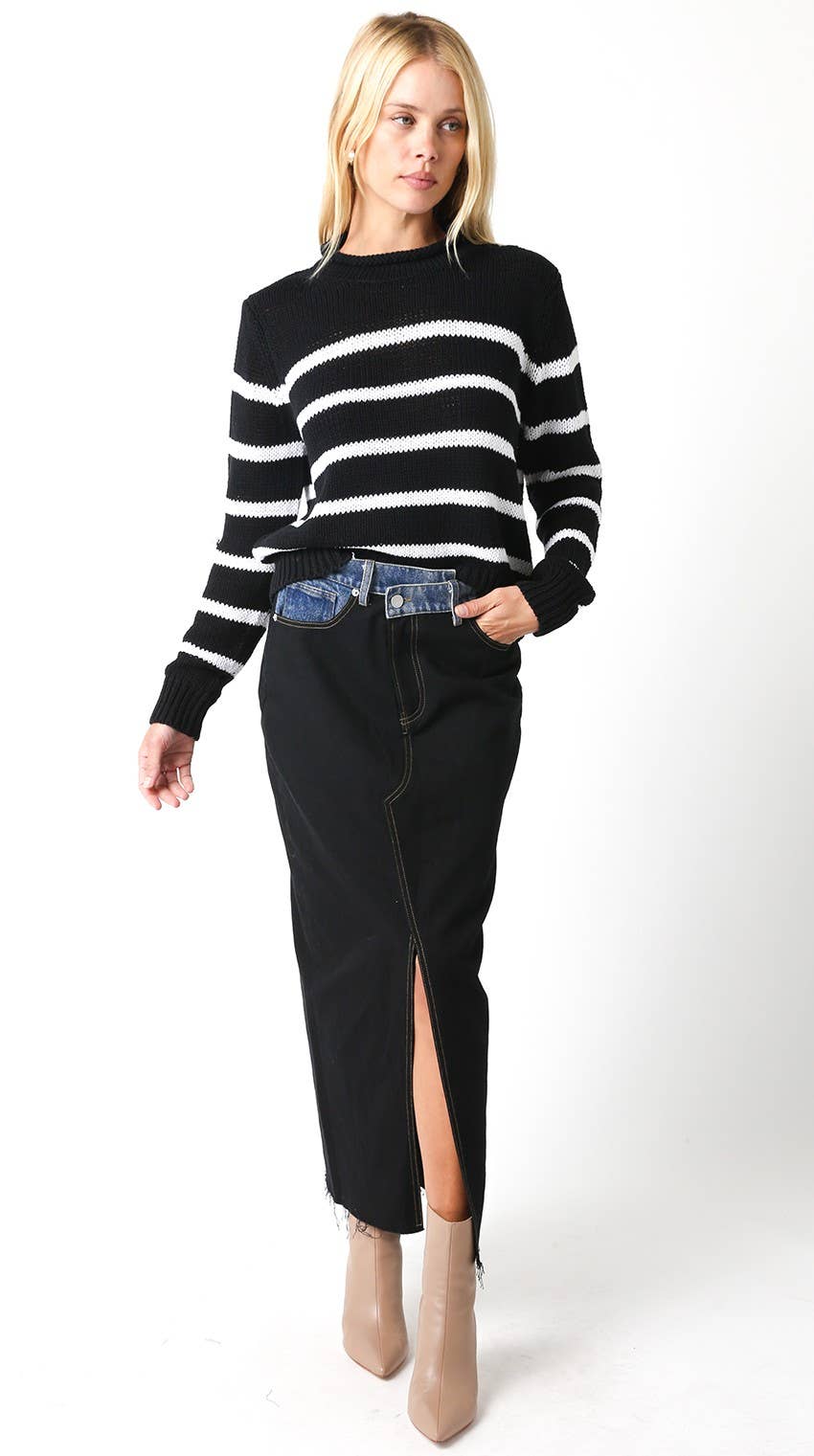 Olivaceous - Wholesale Knit Sweater - Women's - Leah Sweater1