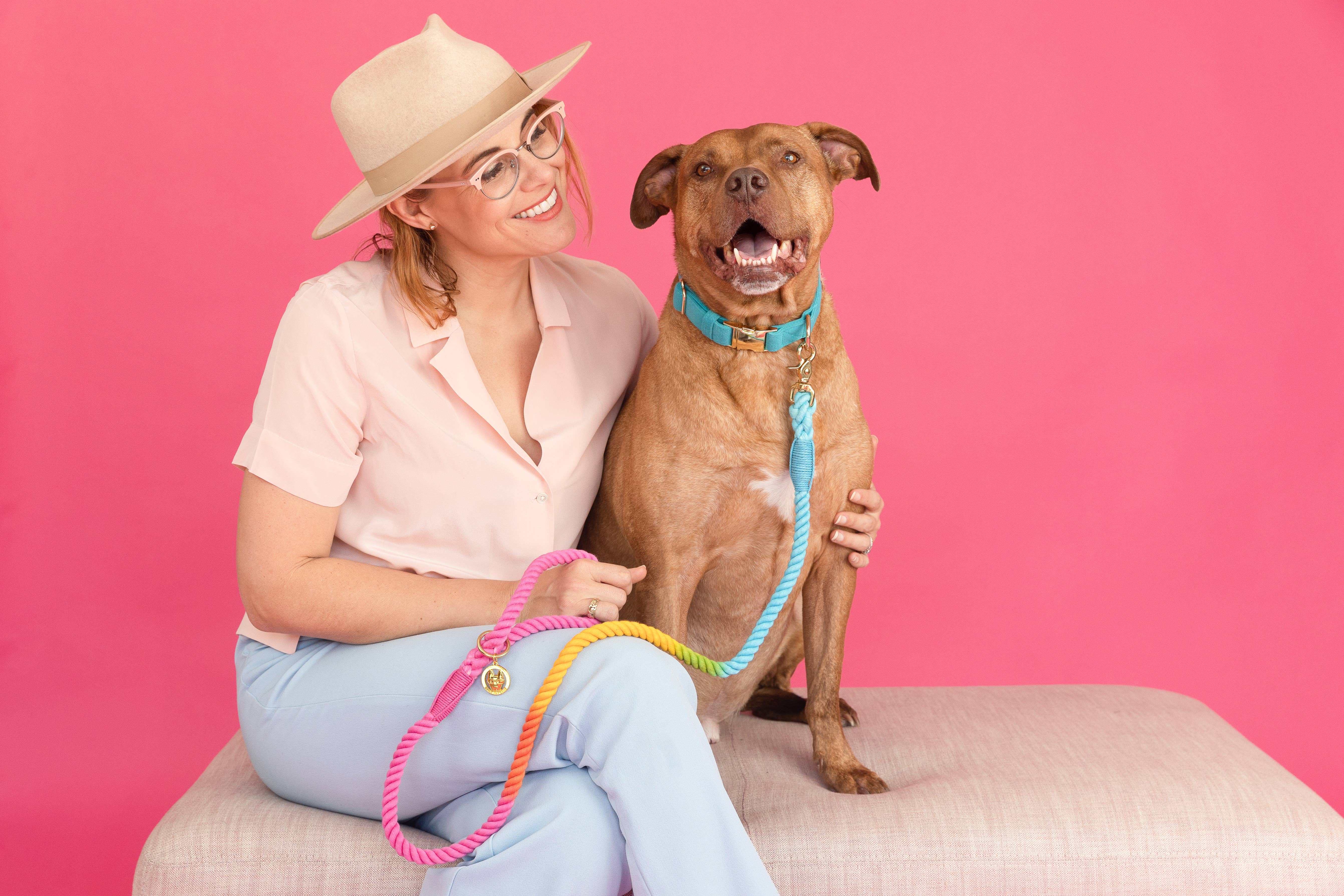 Pink Papyrus | Premium, Durable, & Stylish Dog Products - Wholesale Pet Collar - Dog - Hayden Dog Collar | Teal Dog Collar | Dog Collar2